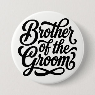 Badge Rond 7,6 Cm Dîner de répétition de mariage du frère du marié