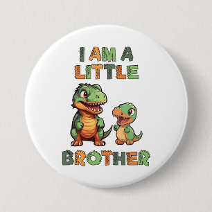 Badge Rond 7,6 Cm Dinosaur le petit frère