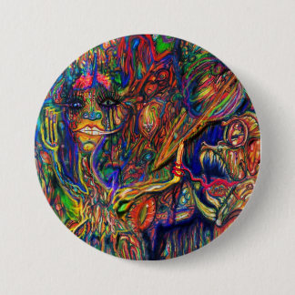 Badge Rond 7,6 Cm Disco mûre d'hippopotame