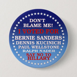 Badge Rond 7,6 Cm Dites Non à la Hillary !