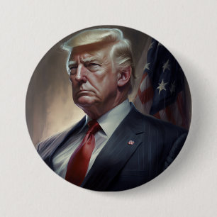 Badge Rond 7,6 Cm Donald Trump