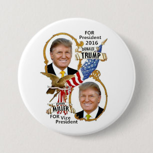 Badge Rond 7,6 Cm Donald Trump/John Miller