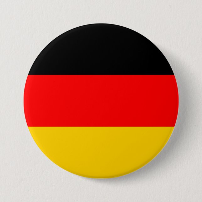Badge Rond 7,6 Cm Drapeau Allemagne (Devant)