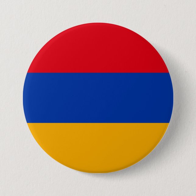 Badge Rond 7,6 Cm Drapeau Arménie (Devant)