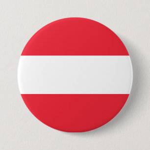 Badge Rond 7,6 Cm Drapeau Autriche