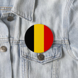 Badge Rond 7,6 Cm Drapeau de Belgique