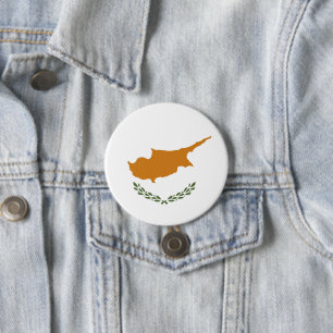 Badge Rond 7,6 Cm Drapeau de Chypre