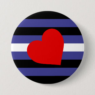 Badge Rond 7,6 Cm Drapeau de fierté en cuir