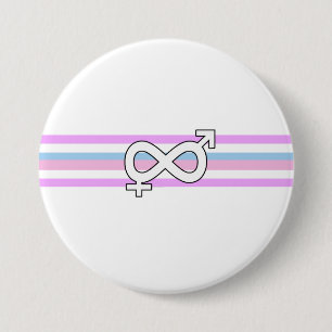 Badge Rond 7,6 Cm Drapeau de fierté intersexe