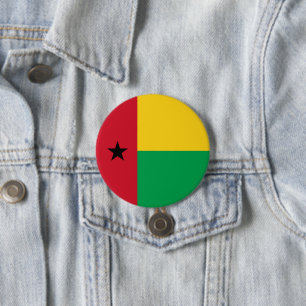 Badge Rond 7,6 Cm Drapeau de Guinée-Bissau