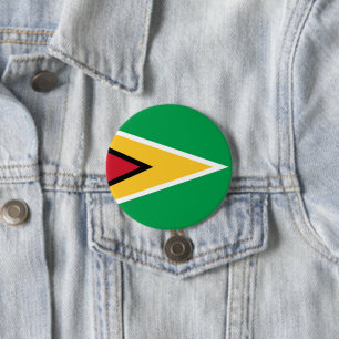 Badge Rond 7,6 Cm Drapeau de Guyana