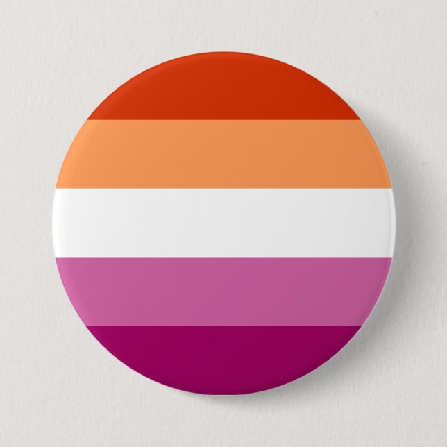 Badge Rond 7,6 Cm Drapeau de la fierté lesbienne (Devant)