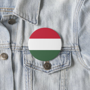 Badge Rond 7,6 Cm drapeau de la Hongrie