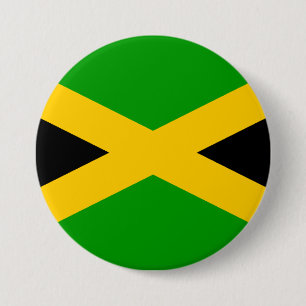 Badge Rond 7,6 Cm Drapeau de la Jamaïque