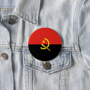 Badge Rond 7,6 Cm Drapeau de l'Angola