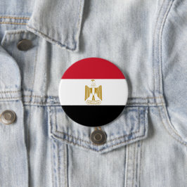 Badge Rond 7,6 Cm Drapeau de l'Égypte