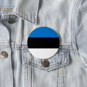 Badge Rond 7,6 Cm Drapeau de l'Estonie