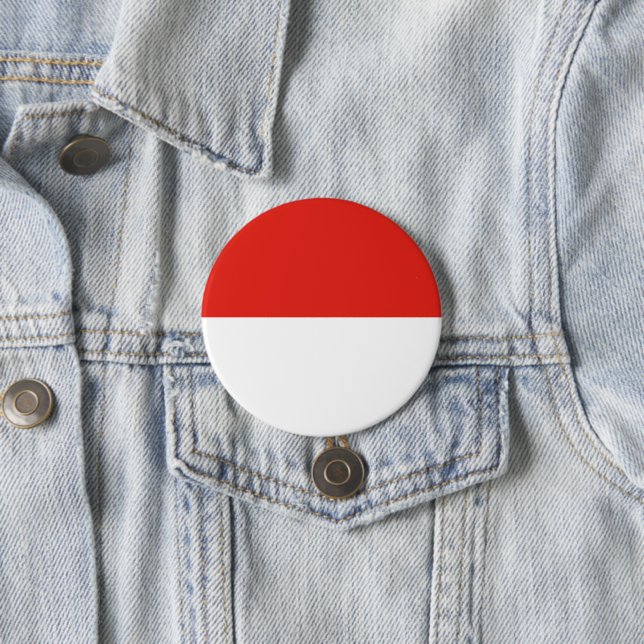 Badge Rond 7,6 Cm Drapeau de l'Indonésie (En situation)