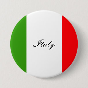 Badge Rond 7,6 Cm Drapeau de l'Italie