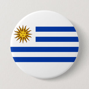 Badge Rond 7,6 Cm Drapeau de l'Uruguay