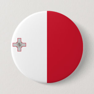 Badge Rond 7,6 Cm Drapeau de Malte