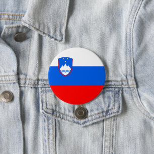 Badge Rond 7,6 Cm Drapeau de Slovénie
