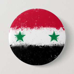 Badge Rond 7,6 Cm Drapeau de Syrie