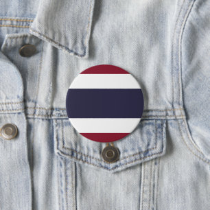 Badge Rond 7,6 Cm Drapeau de Thaïlande