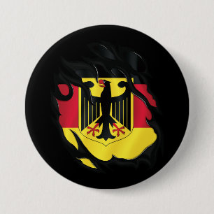 Badge Rond 7,6 Cm Drapeau déchiré de l'Allemagne
