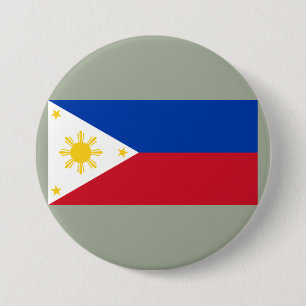 Badge Rond 7,6 Cm Drapeau des Philippines
