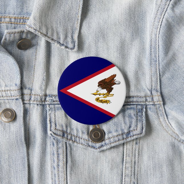 Badge Rond 7,6 Cm Drapeau des Samoa américaines (En situation)