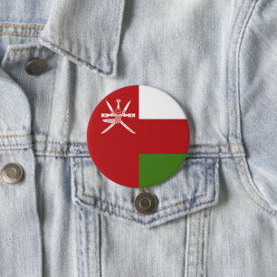 Badge Rond 7,6 Cm Drapeau d'Oman