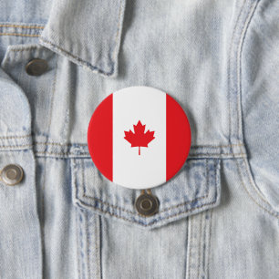 Badge Rond 7,6 Cm Drapeau du Canada