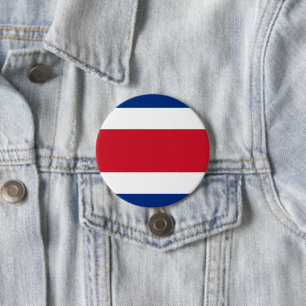 Badge Rond 7,6 Cm Drapeau du Costa Rica