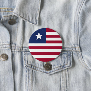 Badge Rond 7,6 Cm Drapeau du Libéria