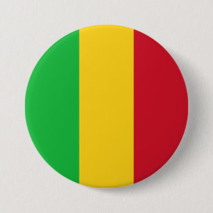 Badge Rond 7,6 Cm Drapeau du Mali