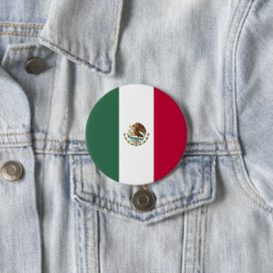Badge Rond 7,6 Cm Drapeau du Mexique