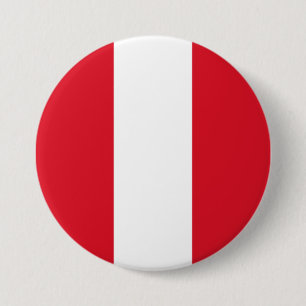 Badge Rond 7,6 Cm Drapeau du Pérou