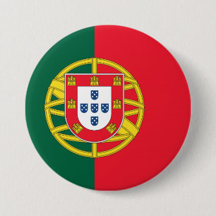 Badge Rond 7,6 Cm Drapeau du Portugal
