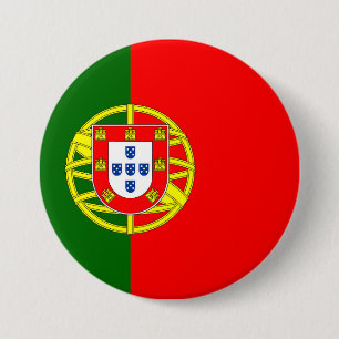 Badge Rond 7,6 Cm Drapeau du Portugal