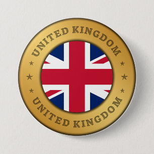 Badge Rond 7,6 Cm Drapeau du Royaume-Uni