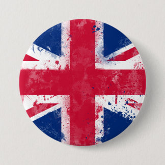 Badge Rond 7,6 Cm Drapeau du Royaume-Uni ou de l'Union Jack