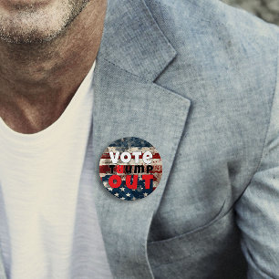 Badge Rond 7,6 Cm Drapeau du slogan anti-trump