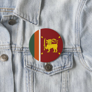 Badge Rond 7,6 Cm Drapeau du Sri Lanka