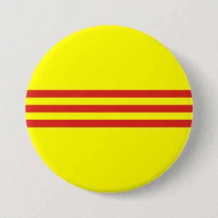 Badge Rond 7,6 Cm drapeau du vietnam du sud