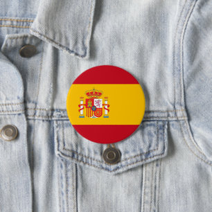 Badge Rond 7,6 Cm Drapeau espagnol