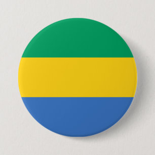 Badge Rond 7,6 Cm Drapeau gabonais (Gabon)