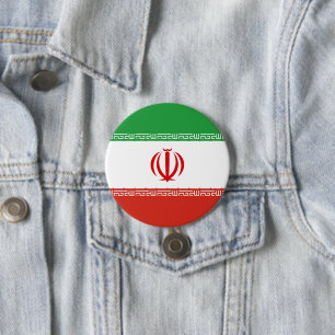Badge Rond 7,6 Cm Drapeau iranien