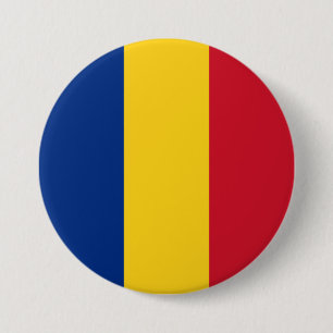 Badge Rond 7,6 Cm Drapeau roumain