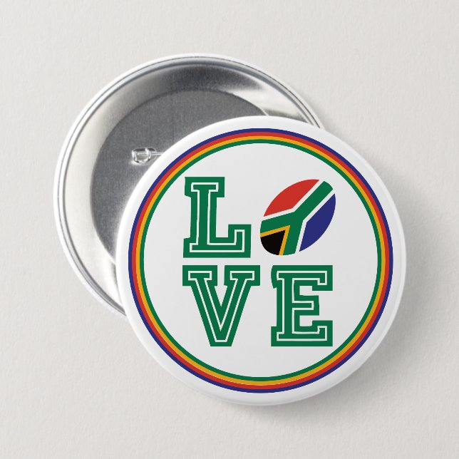 Badge Rond 7,6 Cm Drapeau sud-africain (Devant & derrière)